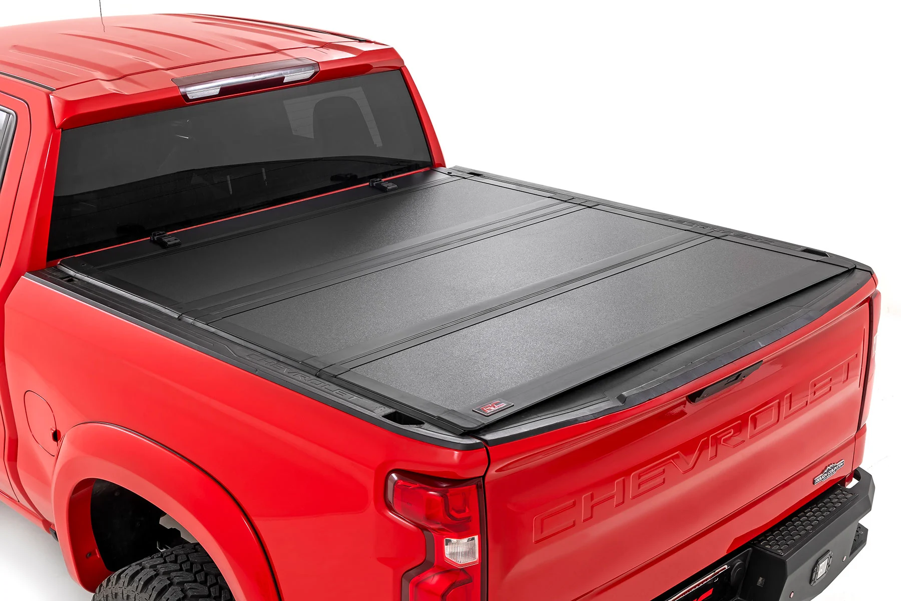 Hard Tri-Fold Flip Up Bed Cover Chevy/GMC Sierra 1500 (19-26)/Silverado 1500 (19-26) 5'10" BED ONLY