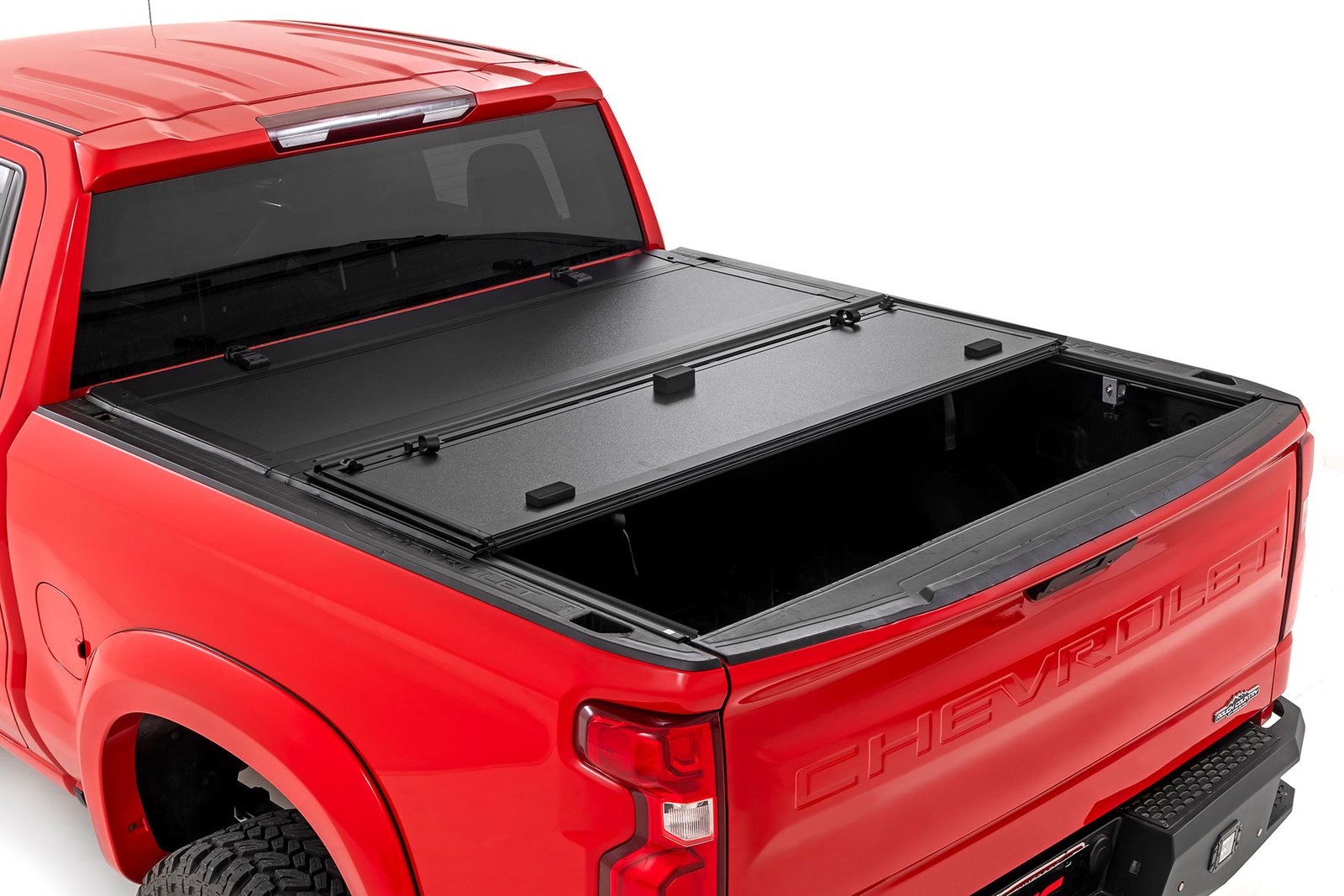 Hard Tri-Fold Flip Up Bed Cover Chevy/GMC Sierra 1500 (19-26)/Silverado 1500 (19-26) 5'10" BED ONLY - Image 2